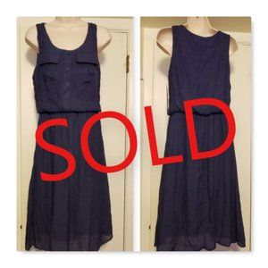 NWT! Sleeveless Navy blue J. LEE women's dress, S